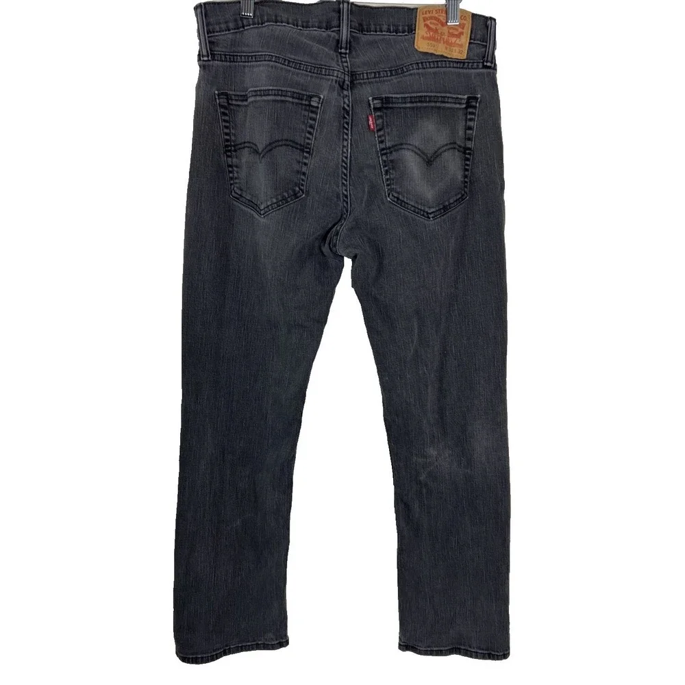 Levis 559 Mens Jeans Actual Size W‎ 34 x L 29 Faded Black Straight Relaxed A75